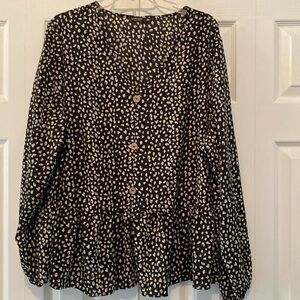 Shein Curve Blouse w/Ruffle